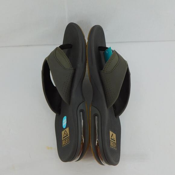 REEF Men's Flip Flops Fanning Brown Gum Bottle Sandal Opener Size 9 New - Picture 8 of 12